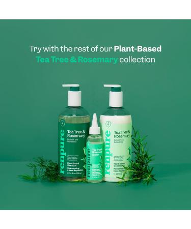 Renpure Tea Tree & Rosemary Shampoo - Plant-Based Soothes Dry Scalp Moisture & Shine - 24 fl oz - Dye Free & Eco-Friendly - Buy Online on GoSupps.com
