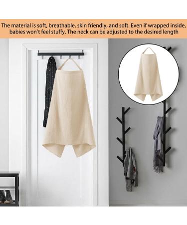 TYVOM Nursing Cover - Soft Beige Cotton Breastfeeding & Baby Car Seat Cover - Buy Online on GoSupps.com