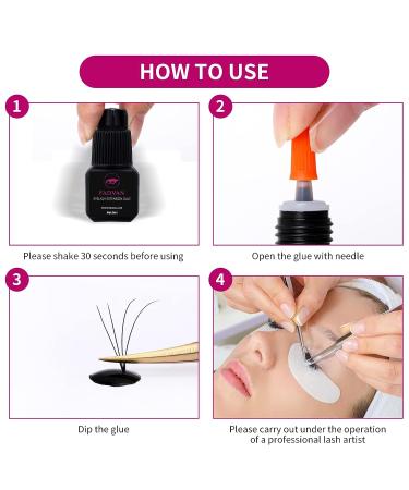 FADVAN Extra Strong Eyelash Glue 5ml - 1S Drying Time - 8 Weeks Retention - Latex Free - Professional Lash Adhesive for Semi-Permanent Extensions - 5ml - Buy Online on GoSupps.com