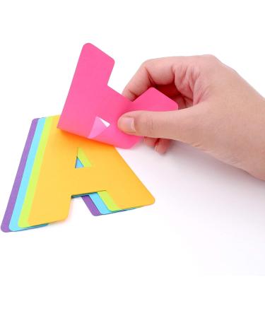ArtSkills Jumbo 4 Paper Poster Letters and Numbers - Neon Colors - 190 Pieces - Ideal for Projects, Crafts, and Study Room Decor - 4 inch - Buy Online on GoSupps.com