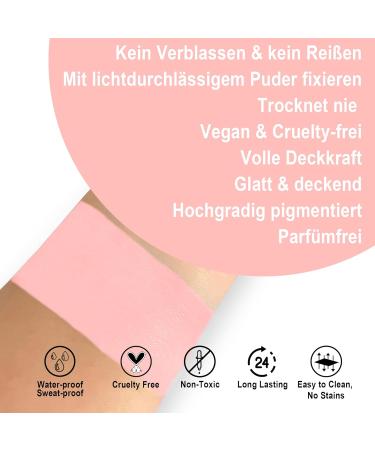 Ccbeauty Baby Pink Body Paint Stick - Creamy Blendable Oil-Based Face Makeup for Halloween & Party Art - Non-Toxic - Buy Online on GoSupps.com