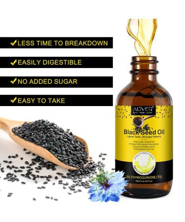 100% Pure Black Seed Oil - Cold Pressed for Hair Growth Luscious Eyelashes Thick Eyebrows & Moisturized Skin | 2.02 Fl Oz - Best Hair & Body Oil - Buy Online on GoSupps.com