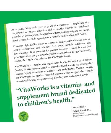 VitaWorks Kids Elderberry With Zinc and Vitamin C - Immune Support Supplement Chewable Tablets - Tasty Natural Mixed Berry Flavor - Vegan Vegetarian Gluten Free Non-GMO for Children 120 Chewables - Buy Online on GoSupps.com