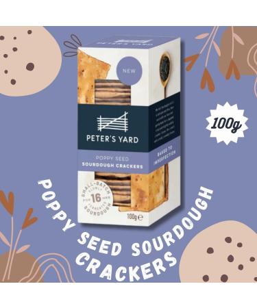 Peter's Yard Crackers Crispbread Pick N Mix - Choose From 6 Flavours | Poppy Seed Sourdough Fig & Spelt Rosemary-SeaSalt Pumpkin & Sunflower Seed Oregano Oil - Pack of 3 - Buy Online on GoSupps.com
