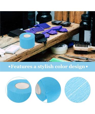Baluue 5 Rolls Disposable Barber Paper Neck Strips Stretchy Paper Neck Bands Hairdressing Neck Paper Tissue Roll for Salon Haircut Coloring Perming Sky-Blue - Buy Online on GoSupps.com