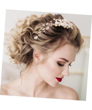 Ipetboom Pearl Hair Comb Bridal Hair Comb Wedding Bridal Flower Hair Comb Bridal Hair Clip Wig Combs Festive Rhinestone Hair Clip Bride Headdress Crystal Bridesmaid Girl Headband - Buy Online on GoSupps.com