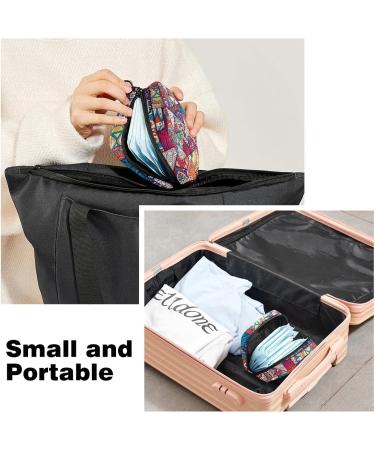 Mandala Bohemian Sanitary Napkin Storage Bag | Portable Menstrual Cup Pocket with Zipper for Teenage Girls & Women - Buy Online on GoSupps.com