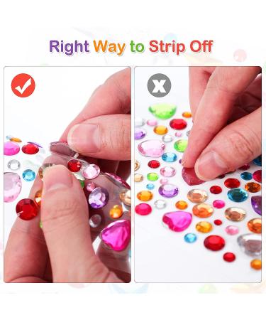 880pcs Gem Stickers Rhinestones - Self Adhesive Jewels for DIY Crafts | Decorative Diamond Stickers | Small Kids Stickers - Buy Online on GoSupps.com