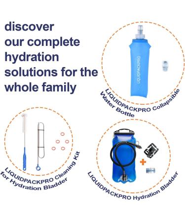 LIQUIDPACKPRO 500ml Soft Water Bottle - Portable 17oz Flask for Running, Hiking, Cycling - Buy Online on GoSupps.com