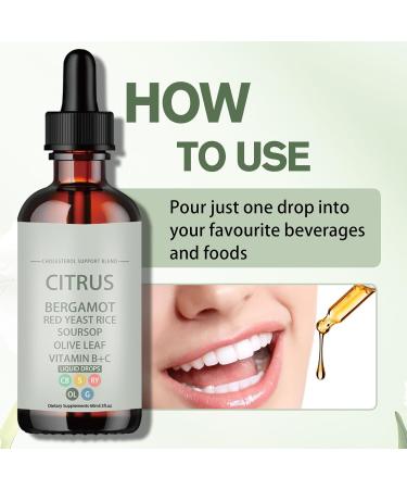 Red Yeast Rice Drops Cholesterol Support Blend with Citrus Bergamot Red Yeast Rice Soursop Olive Leaf Vitamin B+C Non-GMO Natural Vegan 2 fl oz Dietary Supplement (Pack of 2) 2 Fl Oz (Pack of 2) - Buy Online on GoSupps.com