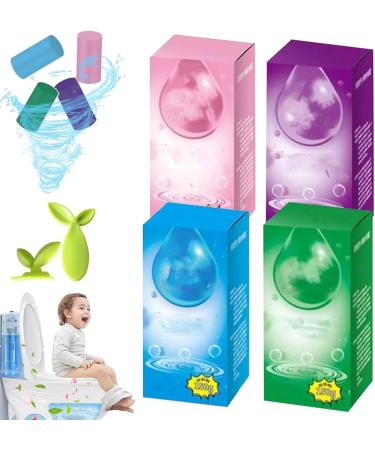 4PCS Concentrated Descaling Toilet Cleaning Stick Upgraded Toilet Cleaning Stick Four Scents of Toilet Cleaning Sticks Deep Cleaning Long-Lasting Freshness
