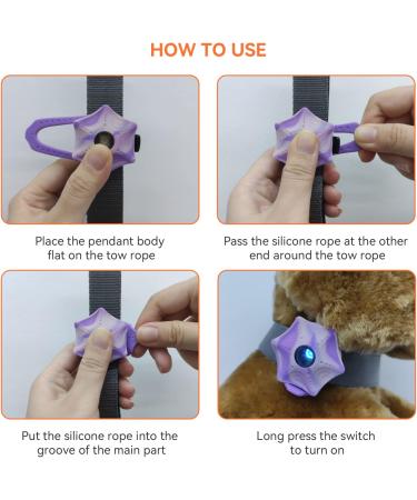 LaRoo Safety LED-Flashing Light for Dogs Cats LED-Light Pendant Keyring Clip on Dog Collar Charms Blinker Light Waterproof Safety Light for Walking the Dog and Outdoor Sports rechargable Purple-1 - Buy Online on GoSupps.com