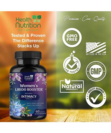 Libido Booster for Women - Female Libido Intimacy Vitamins - Formula Supports Mood  Energy  Excitement & Desire - Maca Root  Horny Goat Weed  Tribulus Terrestris Supplement - 60 Veggie Capsules 60 Count (Pack of 1) - Buy Online on GoSupps.com