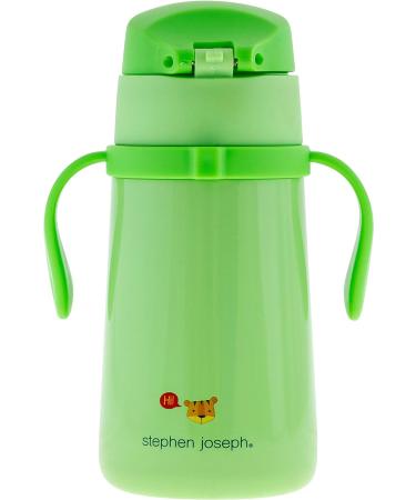 Stephen Joseph Stainless Steel Double Wall Training Cup with Handles and Weighted Straw - Zoo Design - 1 Count - Buy Online on GoSupps.com