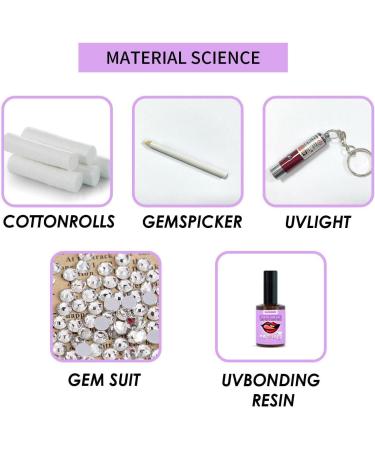 Buy Nocapam Tooth Gemstone Set - DIY Tooth Jewelry with Hardening Light & Glue | Long-Lasting Shine & Decorations - Buy Online on GoSupps.com