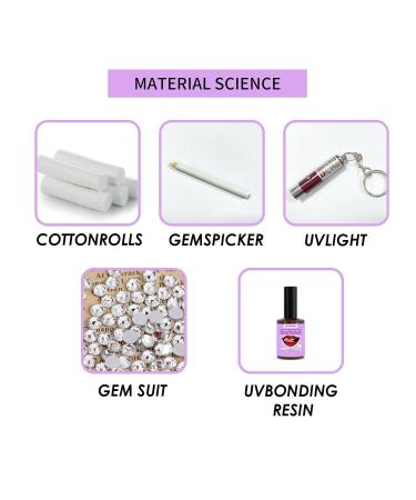 Toothed Stones DIY Teeth Gemstones Kit - Glittering Tooth Decoration Jewelry | Zahn-Edelstein Set for Women - Buy Online on GoSupps.com