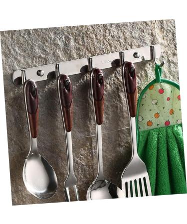 Mikikit 3pcs 5 Kitchen Hooks Pegs Coat Hangers Over The Door Hangers Wall Clothes Hangers - Buy Online on GoSupps.com