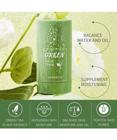 PAINISTIC Green Tea Blackhead Remover Stick | Purifying Clay Mask for Oil Control & Acne | Deep Pore Cleansing for All Skin Types | 1 Count - Buy Online on GoSupps.com