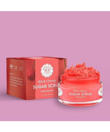 Sugar Lip Scrub - Ultra-Hydrating Exfoliator & Moisturizer with Shea Butter and Raw Sugar - Pure & Natural - 1 Fl Oz (Black Cherry) - Buy Online on GoSupps.com