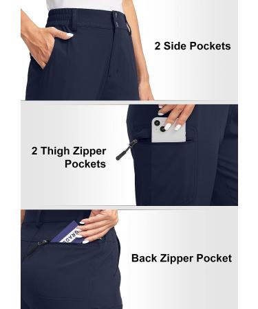 Women's Convertible Hiking Pants with Zipper Pockets - Navy, XL - Buy Online on GoSupps.com