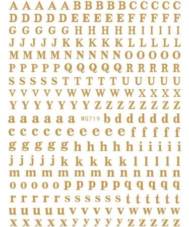JMEOWIO Letters Nail Art Stickers Decals - 8 Sheets Self Adhesive English Alphabet Design for DIY Nail Decoration | Women Girls - Buy Online on GoSupps.com