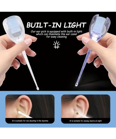 Ear Pick with Light and Cotton Swab - Ear Wax Cleaner Tool Set (Sky-Blue) | Ear Wax Remover Supplies - Buy Online on GoSupps.com