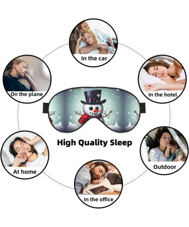 Buy SSIMOO Christmas Snowman Print Eye Mask | Double-Sided Soft Light Blocking Sleep Mask | Enhance Sleep Quality International Shipping - Buy Online on GoSupps.com