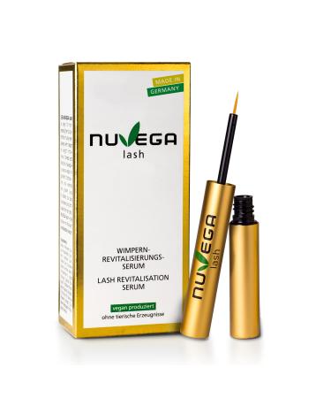 Nuvega lash-vegan eyelash serum and eyebrow serum for long eyelashes in just 4-6 weeks i lash serum i eyelash serum growth in germany i 3ml 3 ml (1 Pack) - Buy Online on GoSupps.com