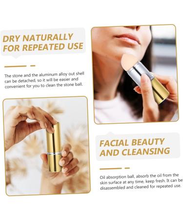 MAGICLULU Volcanic Stone Oil-absorbing Ball Oil Absorption Stick Massaging Volcanic Stone Volcanic Roller for Face Oil-absorbing Volcanic Stone Bead Skin Care Volcanic Stone Facial Massager 8.30X2.30X2.30CM Golden - Buy Online on GoSupps.com