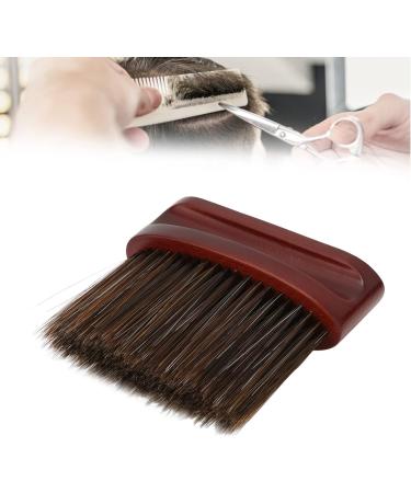 Neck Hair Sweeping Brush Light Weight Beech Handle Barber Neck Duster Brush Flat Compact Dark Brown for Home for Salon - Buy Online on GoSupps.com