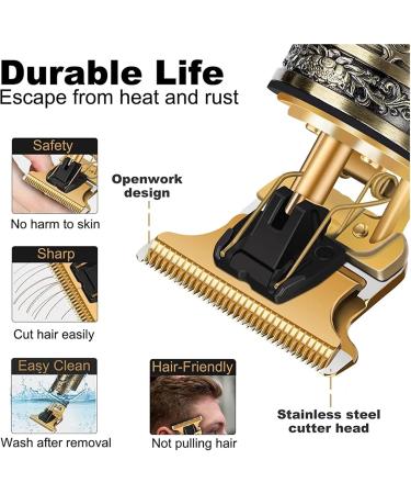 Buy Razor Electric Barber T9 - Upgraded LCD Rechargeable Retro Oil Head Carving Electric Razors (Black) | Fast International Shipping - Buy Online on GoSupps.com