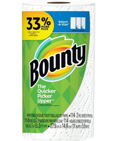 Bounty Select-A-Size 2-Ply Paper Towel Big Roll, White, 114 Sheets - 2-Pack - Buy Online on GoSupps.com