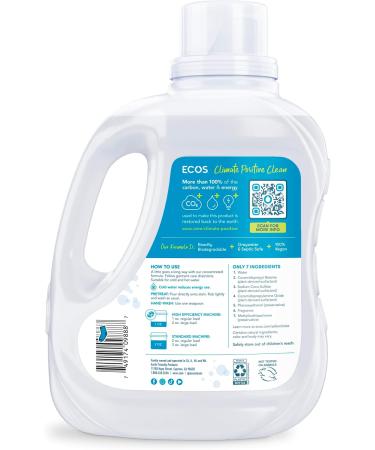 ECOS Laundry Detergent Liquid - 100 Loads Hypoallergenic & Plant-Powered Magnolia Lily EPA Safer Choice Certified - Buy Online on GoSupps.com