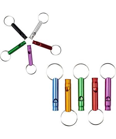 Set of 5 Extra Loud Whistles for Camping, Hiking, Hunting, Outdoors & Emergencies - Lightweight Aluminum Keychain Signals in Various Colors by Homey - Buy Online on GoSupps.com
