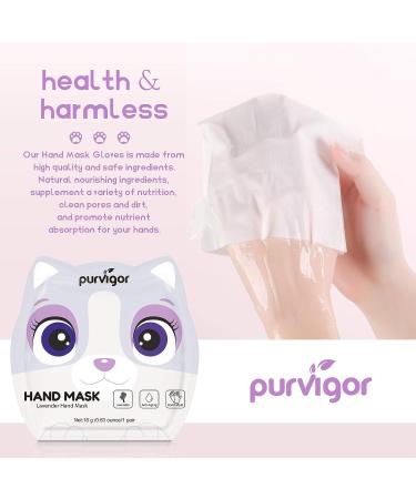 3-Pack Lavender Hand Mask for Dry, Cracked Hands - Moisturizing Gloves with Vitamins & Plant Extracts - Remove Dead Skin & Hydrate Rough Hands - Buy Online on GoSupps.com