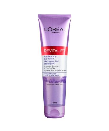 L'Oreal Paris Revitalift Replumping Gel Face Wash Cleanser With Hyaluronic Acid Suitable for Sensitive Skin 150 Ml 150 Milliliters
