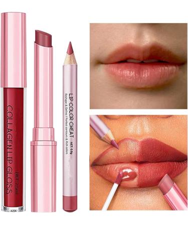 Holds Lip Liner and Gloss Set 3 Pieces Nude Creamy Long Lasting Food Items Creamy Lip Liner for Wedding Party Daily Use Office Date Events in Winter Spring 2 - Buy Online on GoSupps.com