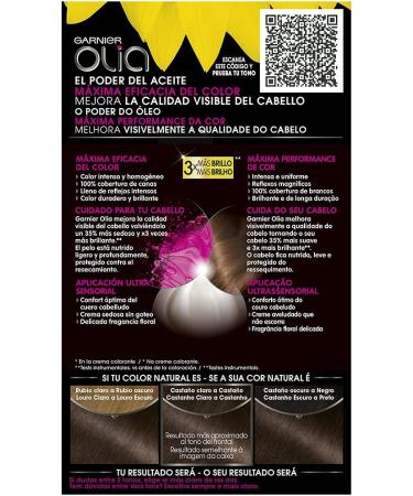  Garnier garnier Olia Garnier Ammonia-Free Permanent Hair Colour for a Pleasant Odour with Natural Floral Oils Shade 5.0 Light Brown Pack of 3 - Buy Online on GoSupps.com