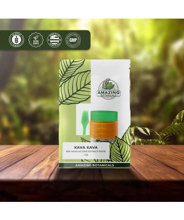 Amazing Botanicals Kava Kava 80% Kavalactone Extract Paste, High Potency Extract, New and Improved Formula (1OZ / 28 Grams) - Buy Online on GoSupps.com