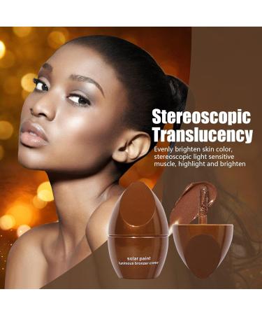Liquid Bronzer Kit | Four Shades Face Highlighting Shade Pencil - Waterproof Longwear Bronzer Makeup Face Body Glow Liquid Highlighter Brighten Concealer for Women Girls 03# Bronze With Pearlescent  - Buy Online on GoSupps.com