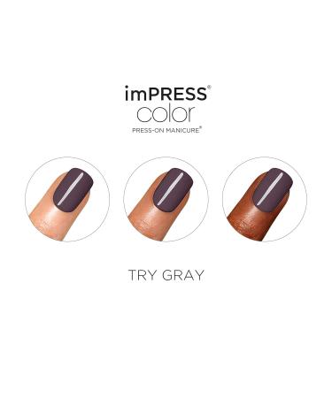 KISS Impress Color | Try Grey One-Piece False Nails (1 Pack) | Shop Internationally - Buy Online on GoSupps.com