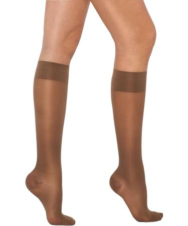 Healthweir Sheer Compression Knee High Stockings for Women - 15-20 mmHg (EU 18-22) - Comfortable & Stylish Support Socks - Buy Online on GoSupps.com