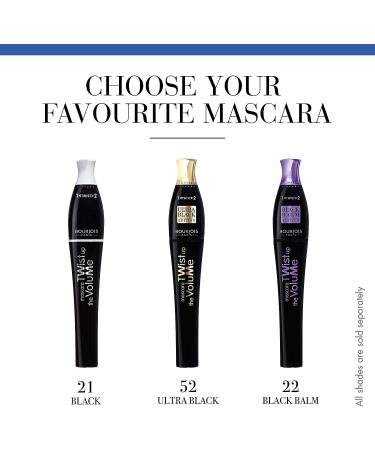 Bourjois Twist Up The Volume 52 Ultra Black Mascara for Women 0.27oz - Buy Online on GoSupps.com