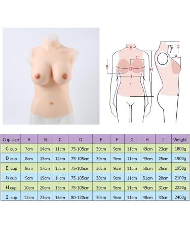 Knobco High Collar Realistic Silicone Breast Forms - G Size White Skin | Perfect for Mastectomy Weddings Halloween & Cosplay - Buy Online on GoSupps.com