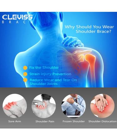 Neoprene Shoulder Brace for Men and Women - Rotator Cuff Support for Bursitis, Dislocated AC Joint, Labrum Tear, Tendonitis - Compression Sleeve (Black, L-XL) - Buy Online on GoSupps.com