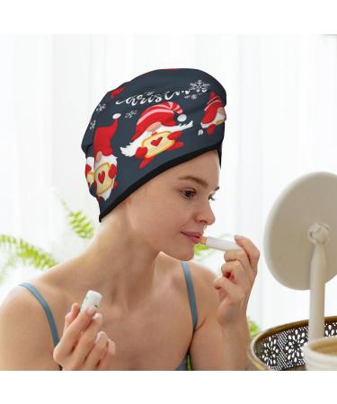 Three Cute Christmas Gnomes Microfiber Hair Towel - Soft Super Absorbent Coral Velvet Wrap for Long Curly Thick Hair | Quick Dry Hair Cap for Women - Buy Online on GoSupps.com