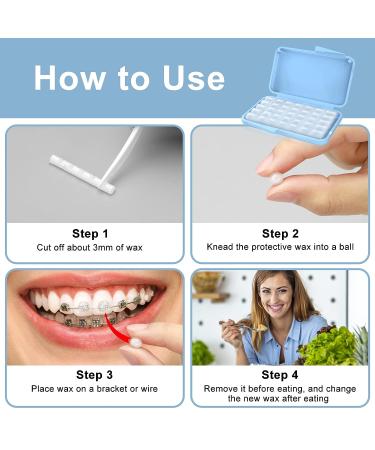 Orthodontic Braces Wax Strips - 10 Boxes | Dental Wax for Teeth Relief and Comfort - Buy Online on GoSupps.com