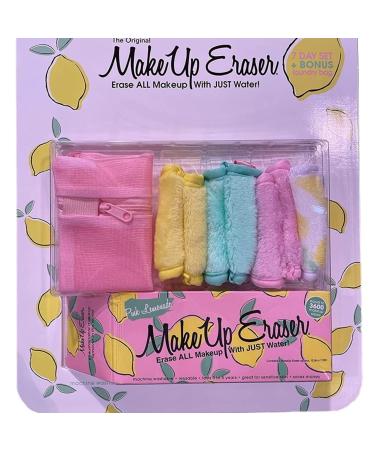 The Original Makeup Eraser 7 Day Reusable and Full Size Set Equal to 3600 Makeup Wipes | 1 Full Size (15.5in x 7.25in) | 7 Minis (4in x 3in) | 1 Laundry Bag Assorted 9 Piece Set