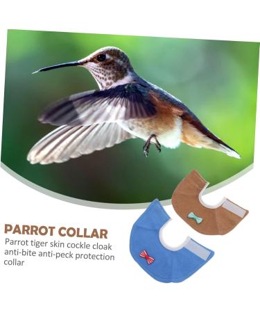 Angoily 4 pcs Safety Cones for Cockatoo Budgerigar Protective Bird Collars 18X11X0.1cmx2pcs Blue Brownx2pcs - Buy Online on GoSupps.com