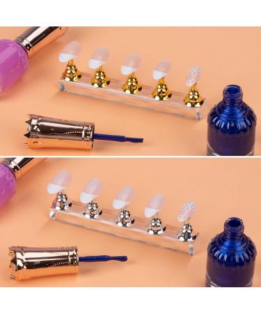 NAGE Display Stand - 2 Sets Magnetic Nail Practice Holder | DIY Nail Art & False Manicure Tool | Reusable Salon Exercise Stand - Buy Online on GoSupps.com